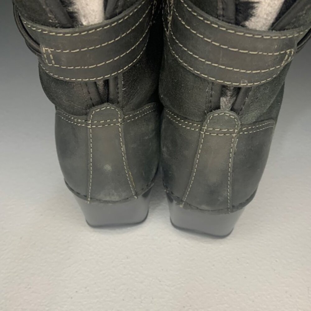Dansko Stormy Leather Shearling Lined Clog Boots Cabin Core Size EU 37 US 6.5- 7 - Picture 7 of 11